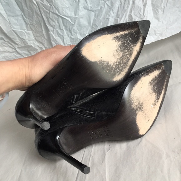 STUART WEITZMAN BLACK LEATHER BOOTIS SZ-7.5 - Picture 7 of 8